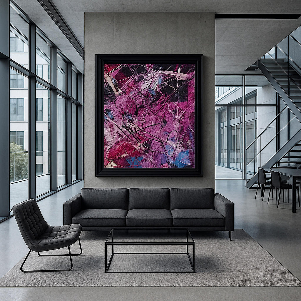 Handmade Abstract Acrylic Painting, Modern Wall Decor, Not a Print (22x28 inch)