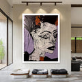 Abstract Expressionist Female Portrait | Original Acrylic on Canvas | Textured Modern Figurative Wall Art 30x40 Inch