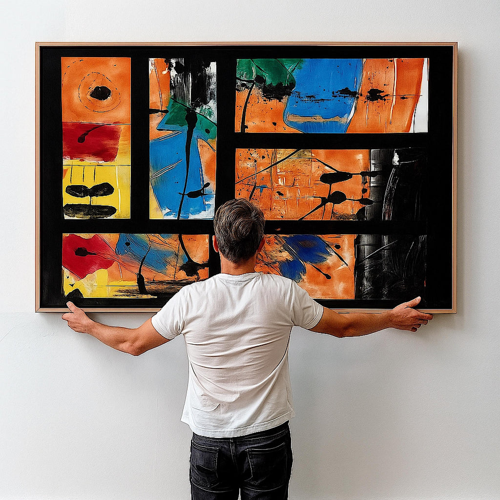 Handmade Abstract Acrylic Painting, Bold Colors, Expressionist Art, Not a Print (22x28 inch)