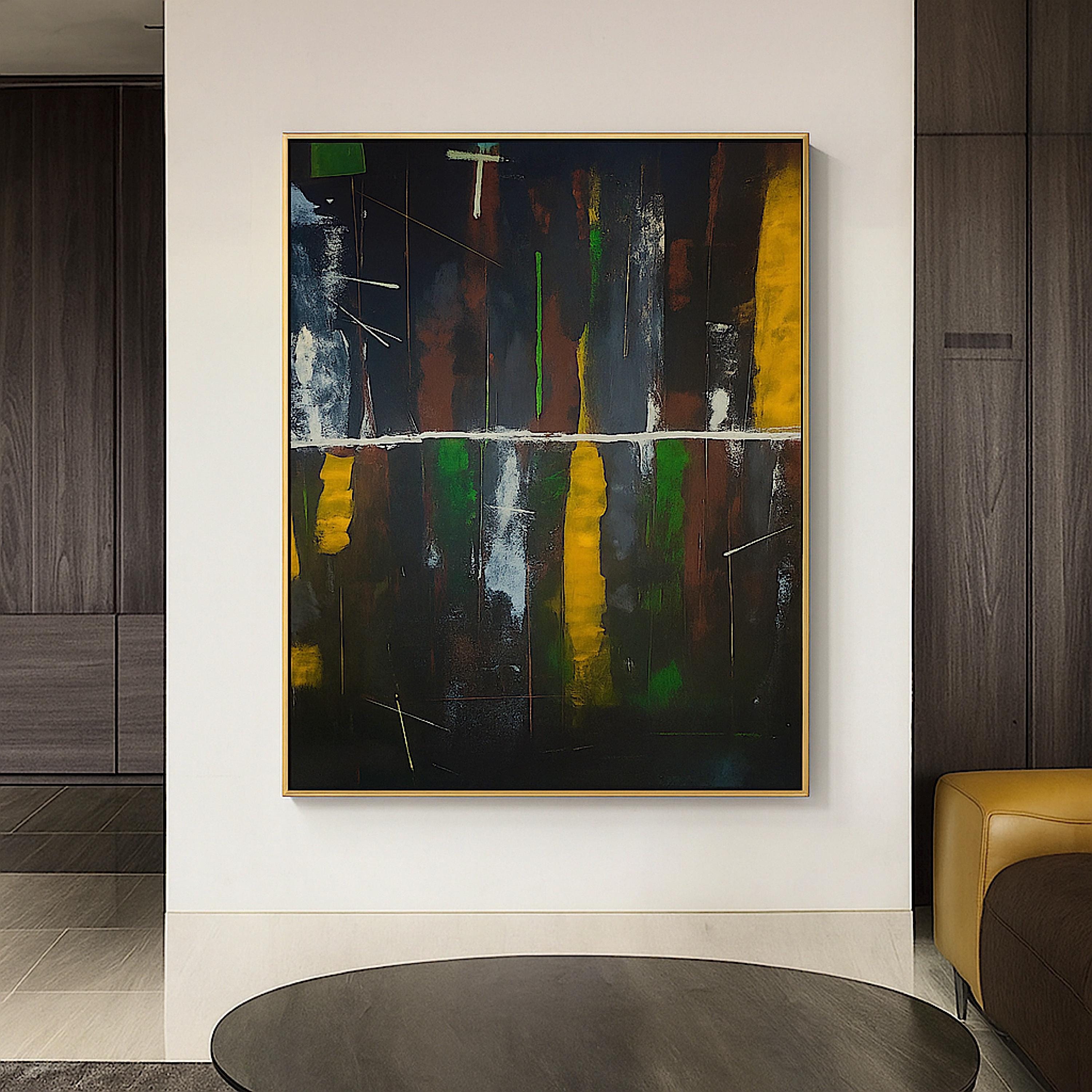 Handmade Textured Acrylic Abstract Painting, Modern Wall Art, Not a Print (22x28 inch)