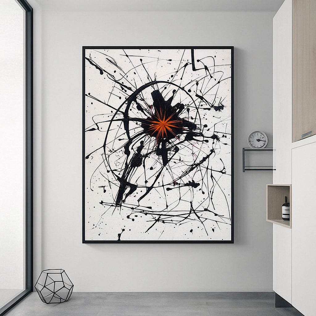 Handmade Abstract Expressionist Painting, Original Acrylic Art, Not a Print (22x28 inch)