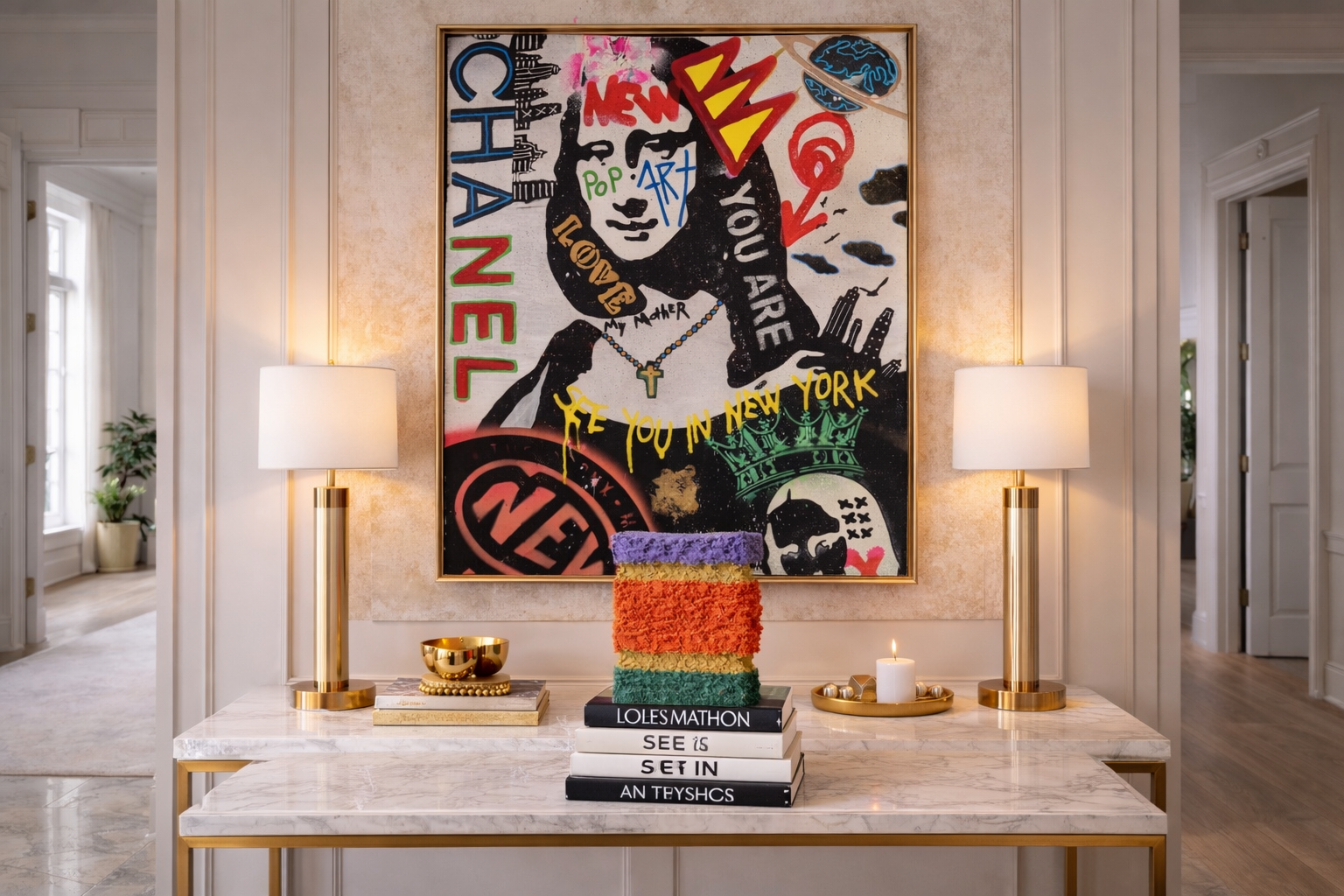 Handmade Textured Foam Sculpture – Contemporary Abstract Color Block Art Object for Modern Interior Decor