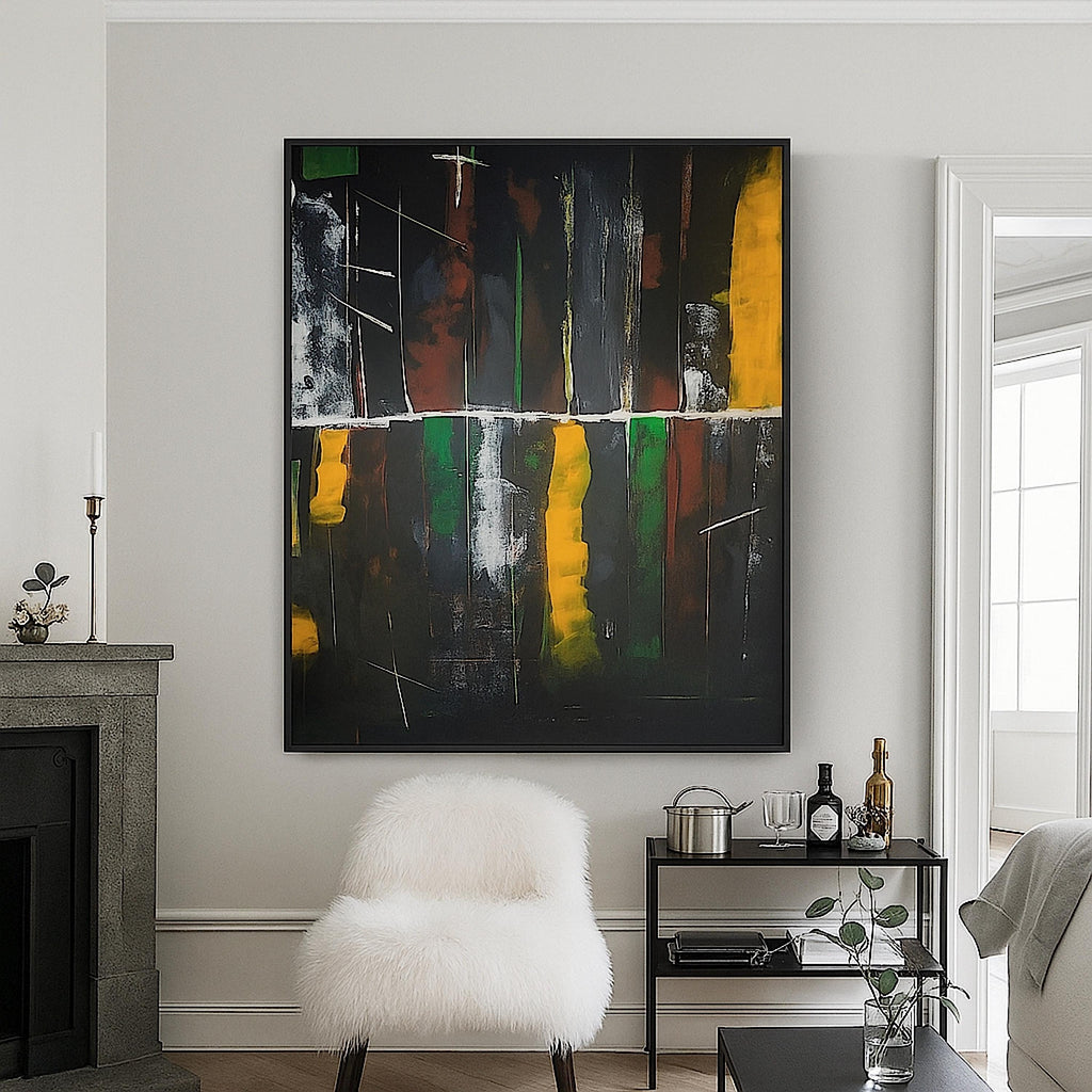 Handmade Textured Acrylic Abstract Painting, Modern Wall Art, Not a Print (22x28 inch)