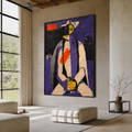 Original Neo-Expressionist Abstract Acrylic Painting on Canvas, 26x36 Inch, Handmade Textured Artwork, One of a Kind    Description:
