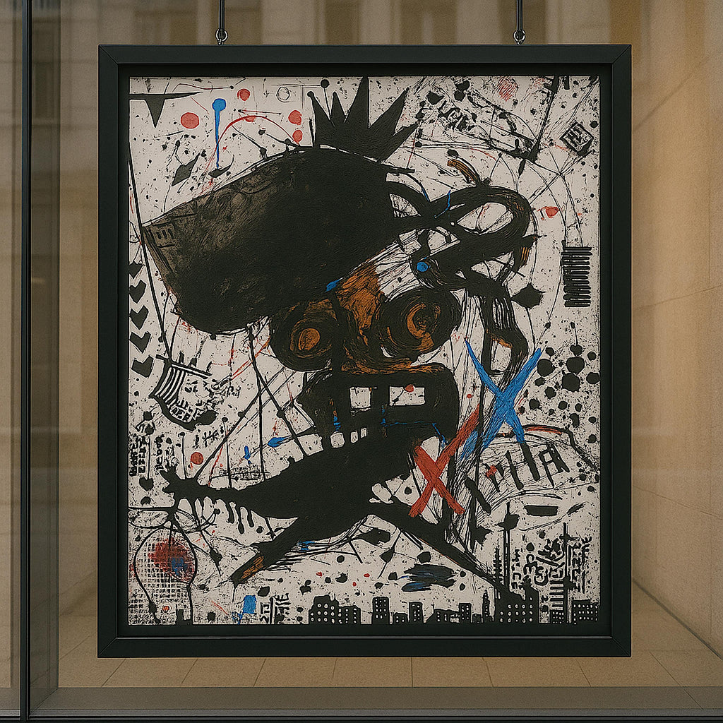 Handmade Acrylic Painting, Abstract Expressionist Art (22x28 inch)