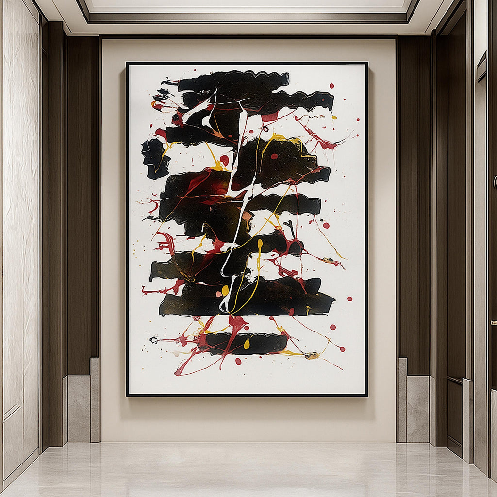 Handmade Acrylic Abstract Painting, Modern Wall Art, Not a Print (22x28 inch)