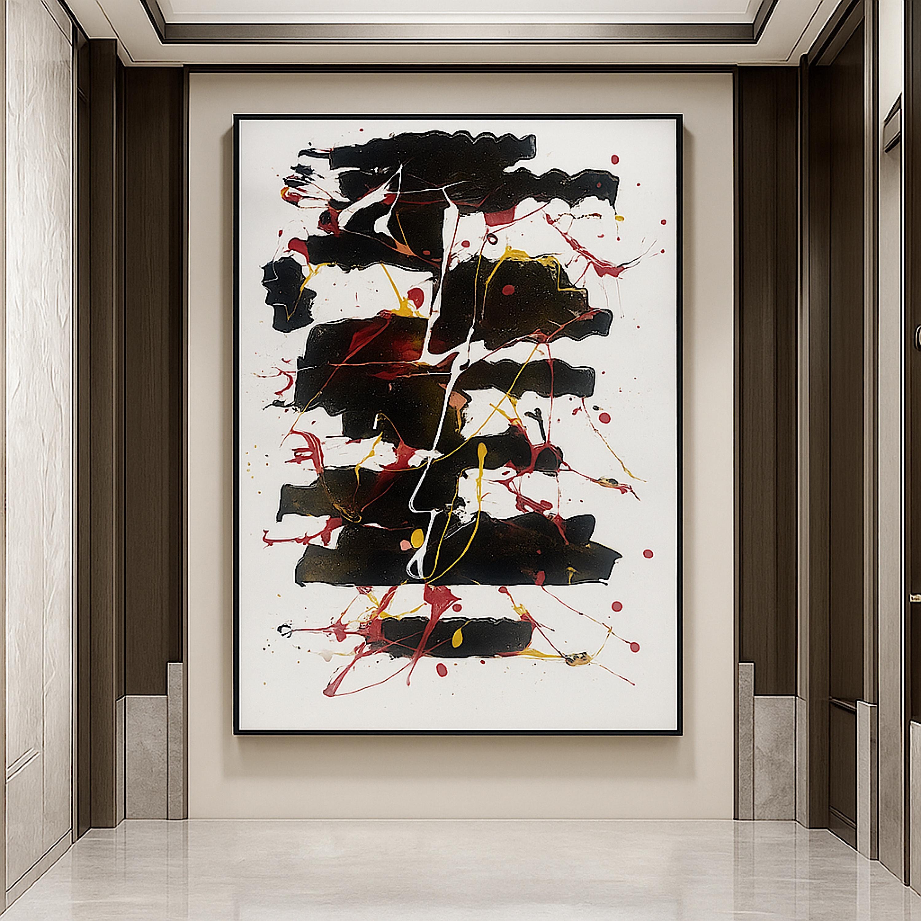 Handmade Acrylic Abstract Painting, Modern Wall Art, Not a Print (22x28 inch)