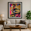 Original Neon Acrylic Abstract Art, Hand-Painted (22x28 inch)