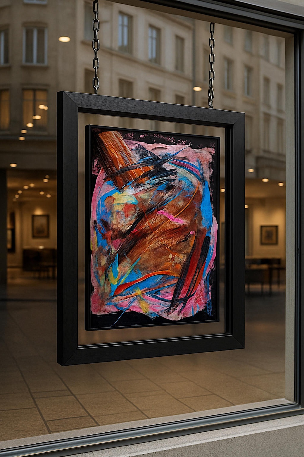 Handmade Abstract Acrylic Painting, Expressionist Wall Art (22x28 inch)