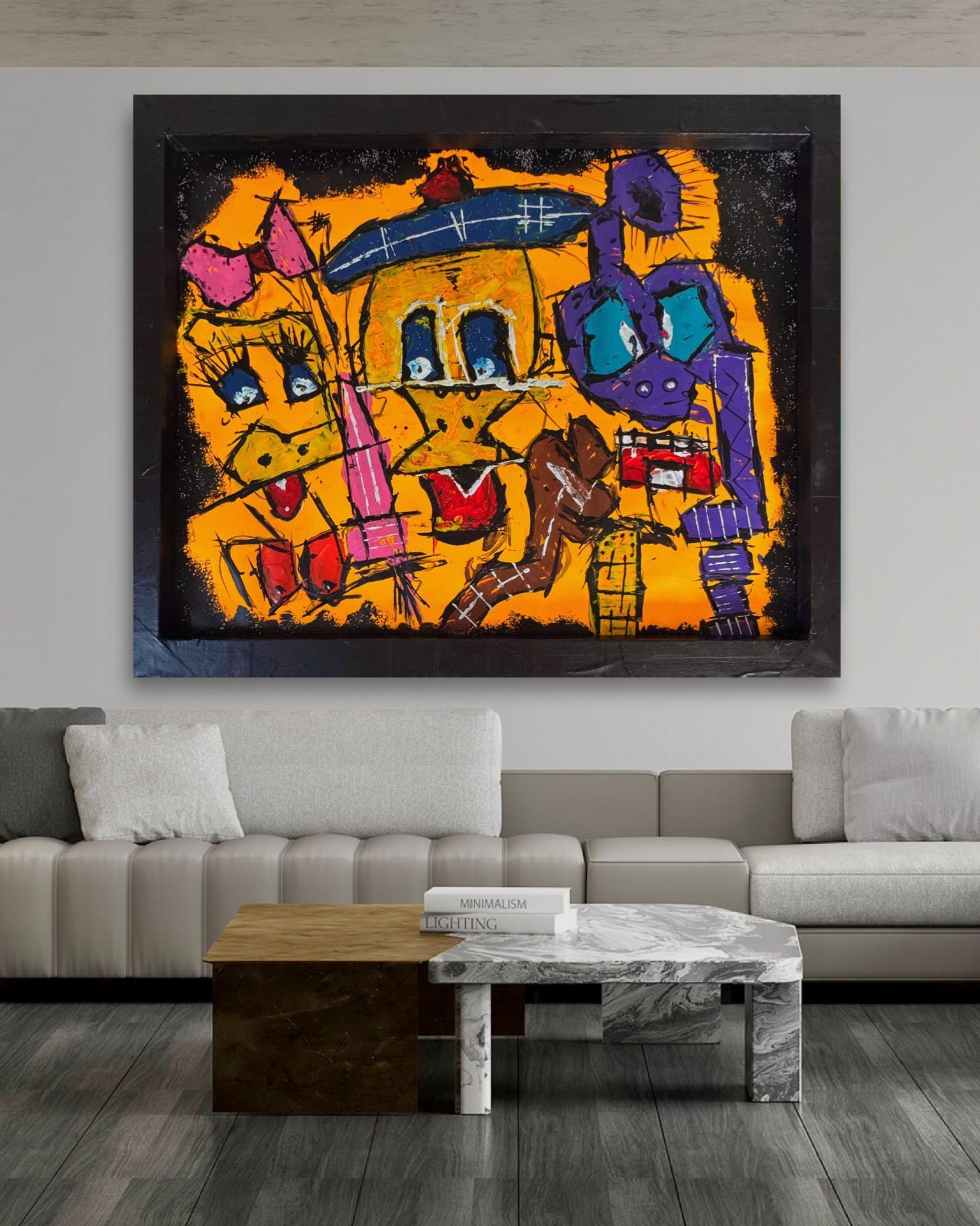 Urban Faces OF Chaos: A Bold  Contemporary Narrative (24x30 inch)