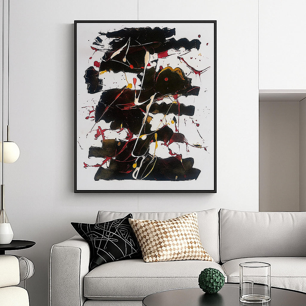Handmade Acrylic Abstract Painting, Modern Wall Art, Not a Print (22x28 inch)
