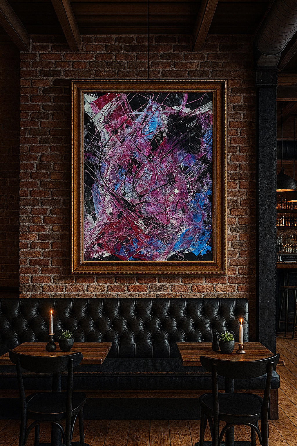 Handmade Abstract Acrylic Painting, Modern Wall Decor, Not a Print (22x28 inch)