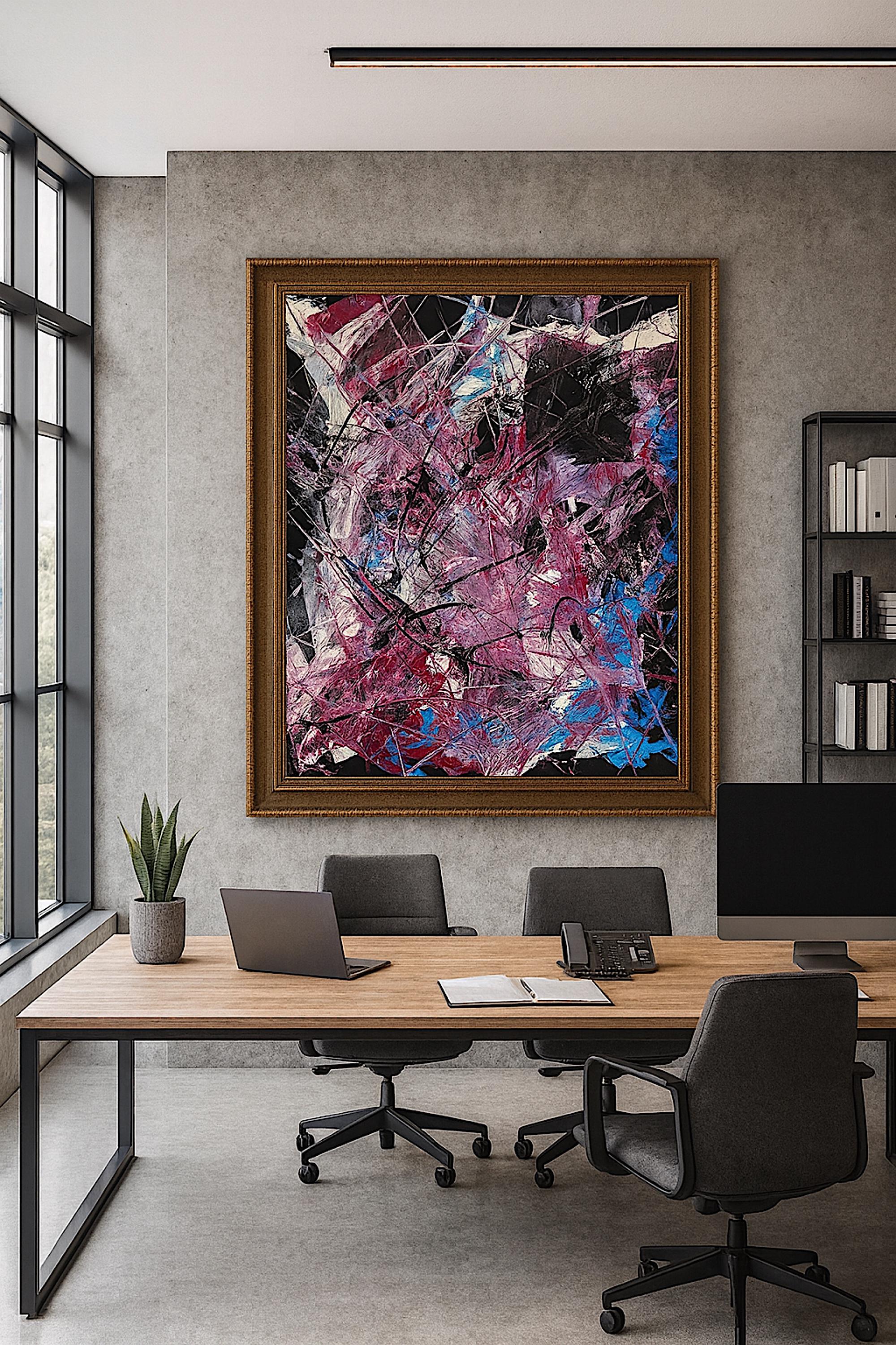 Handmade Abstract Acrylic Painting, Modern Wall Decor, Not a Print (22x28 inch)