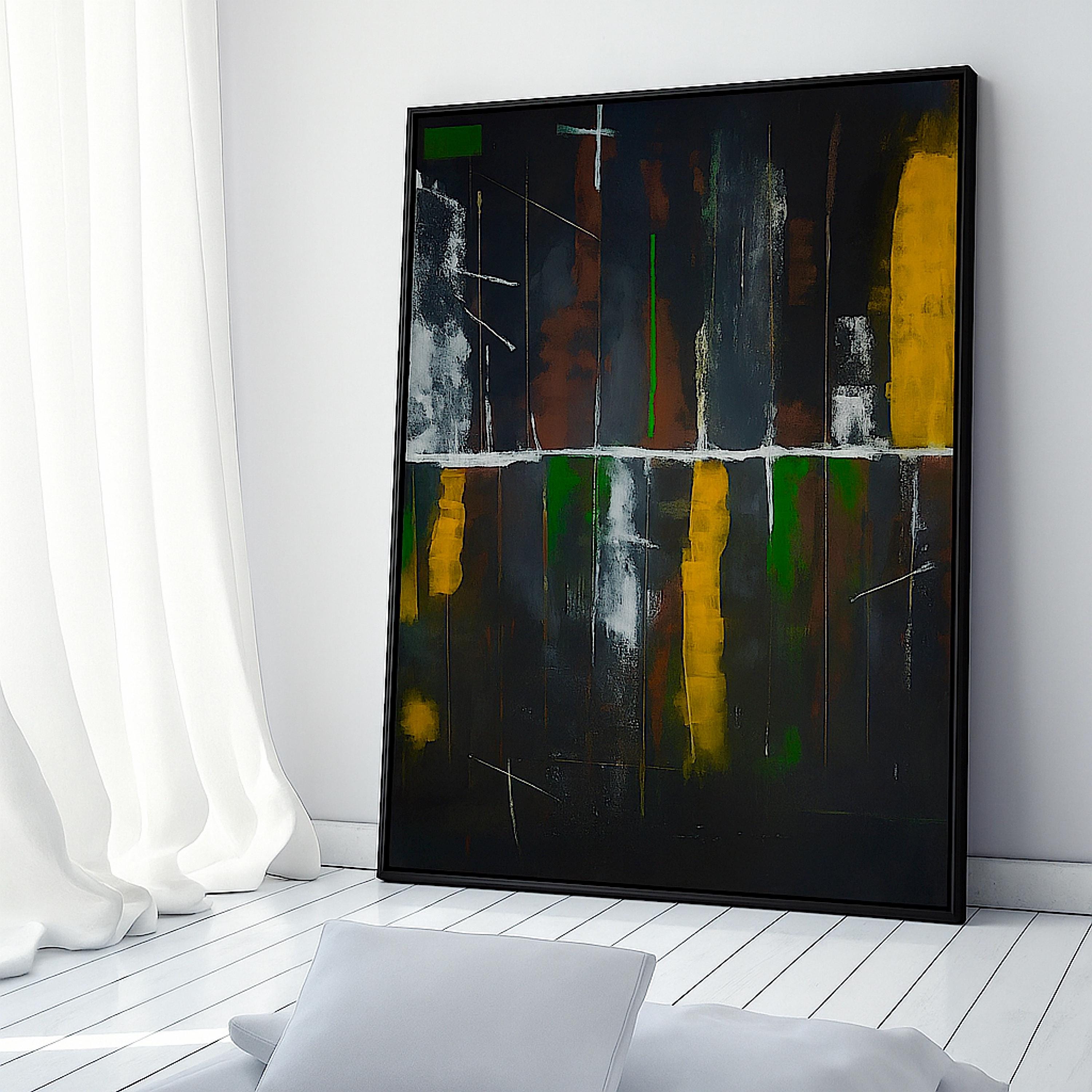 Handmade Textured Acrylic Abstract Painting, Modern Wall Art, Not a Print (22x28 inch)