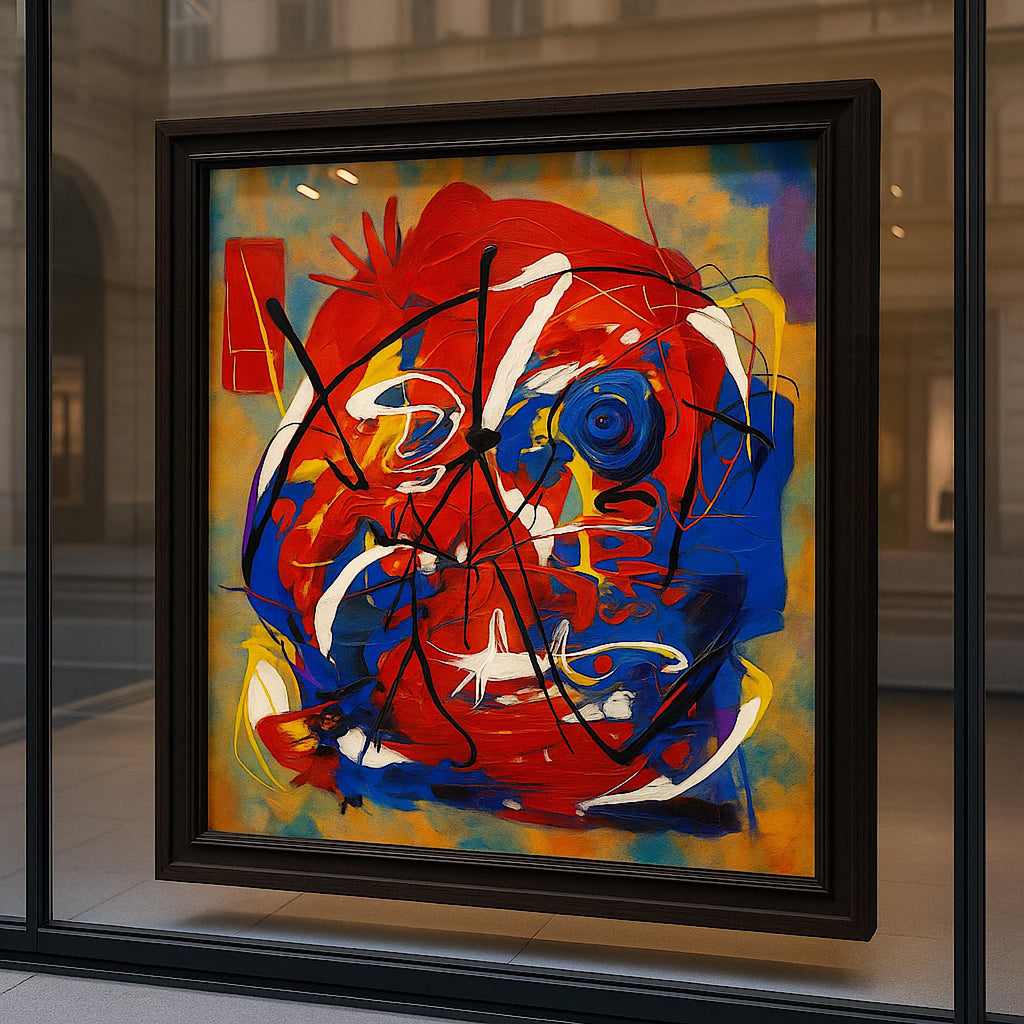 Original Abstract Expressionist Acrylic Painting - Modern Wall Decor (27x23 inch)