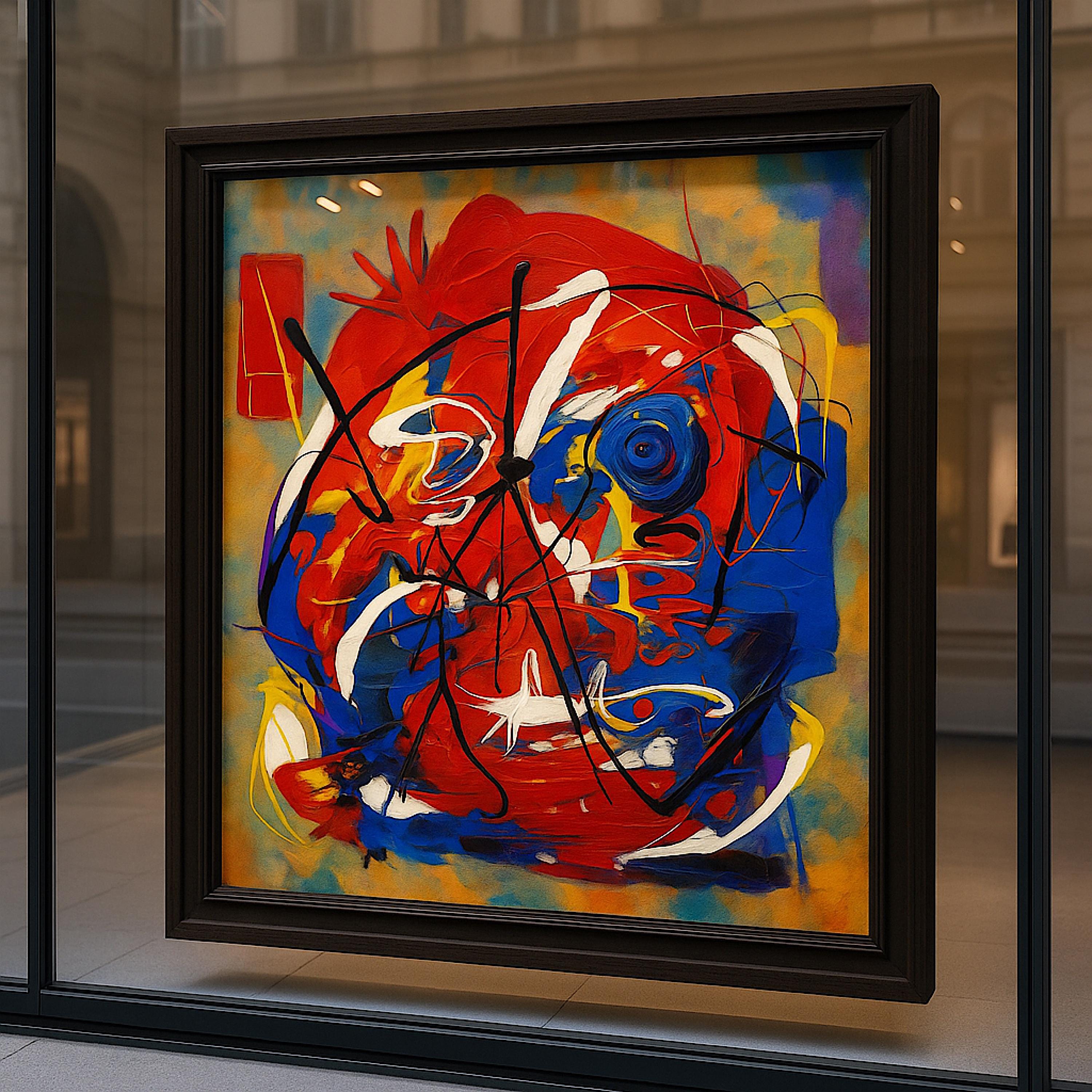 Original Abstract Expressionist Acrylic Painting - Modern Wall Decor (27x23 inch)