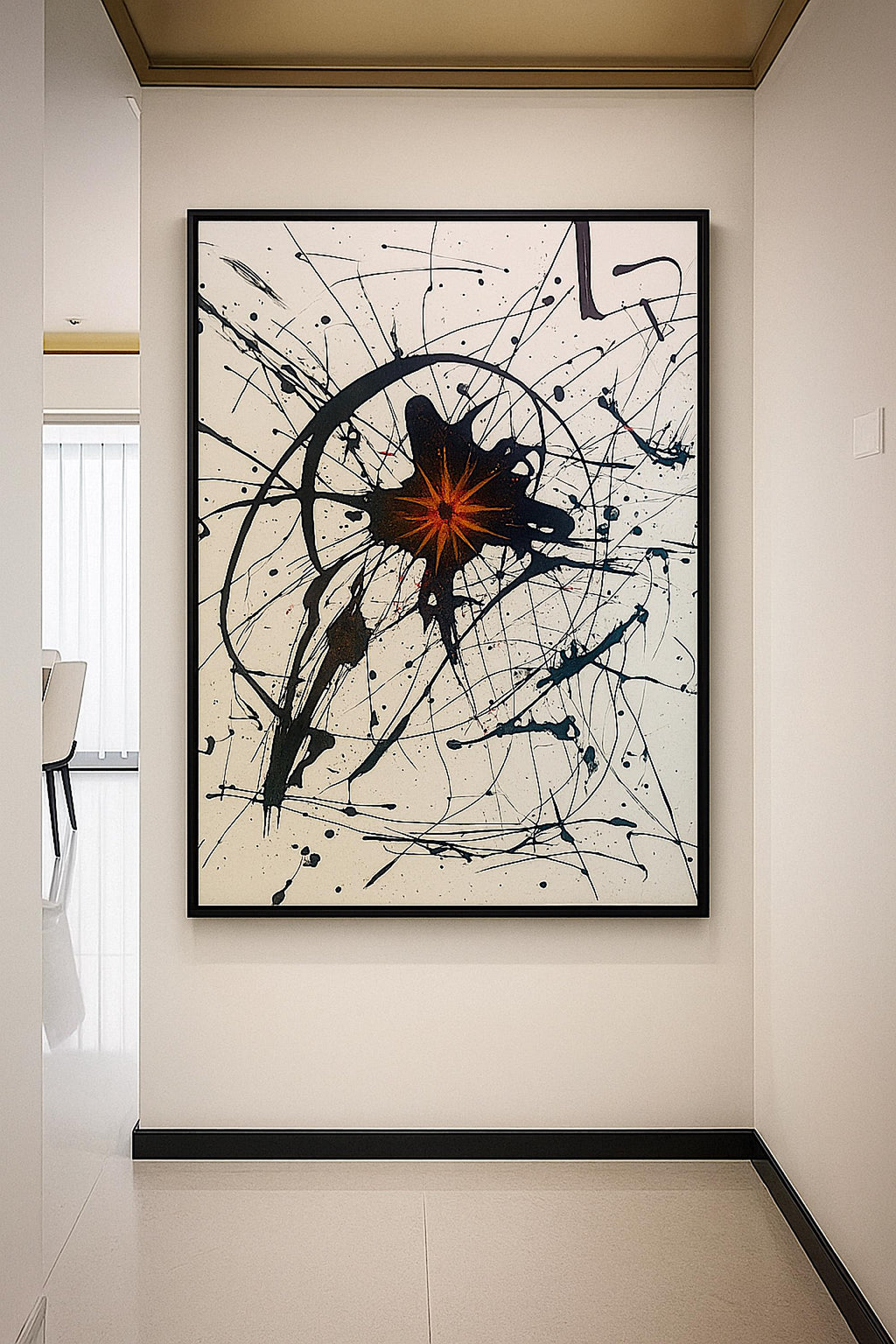 Handmade Abstract Expressionist Painting, Original Acrylic Art, Not a Print (22x28 inch)