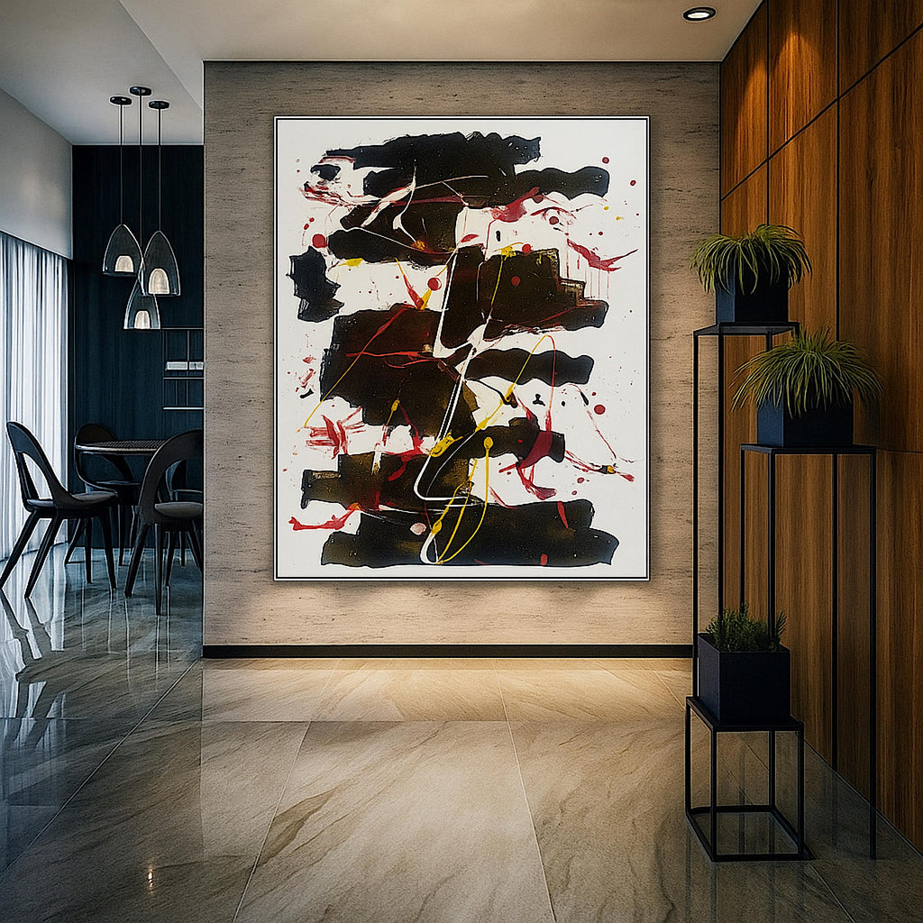 Handmade Acrylic Abstract Painting, Modern Wall Art, Not a Print (22x28 inch)