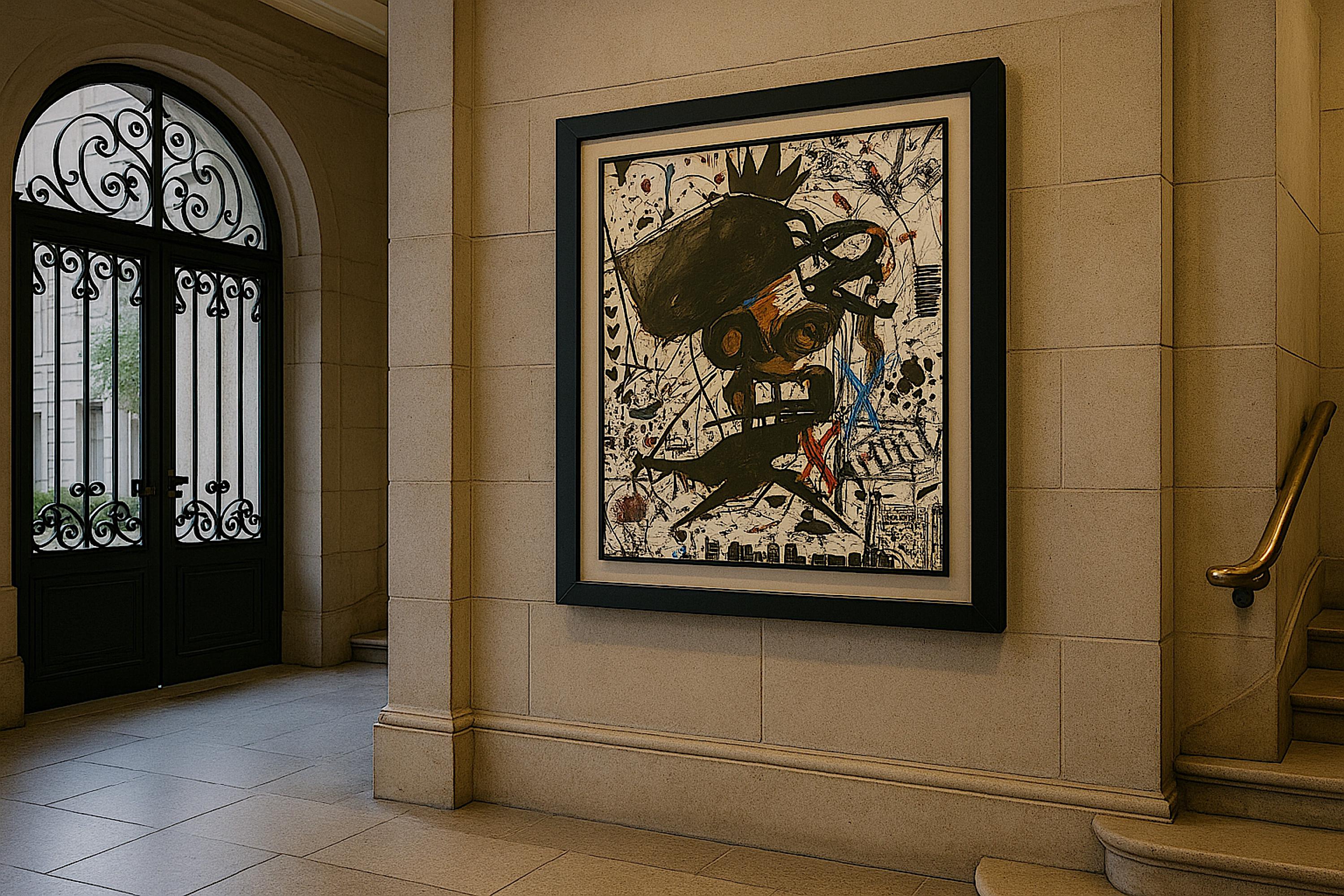 Handmade Acrylic Painting, Abstract Expressionist Art (22x28 inch)