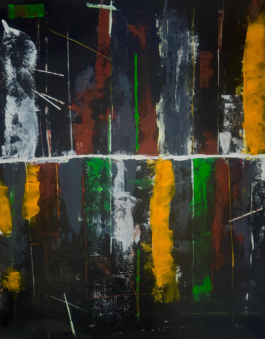 Handmade Textured Acrylic Abstract Painting, Modern Wall Art, Not a Print (22x28 inch)