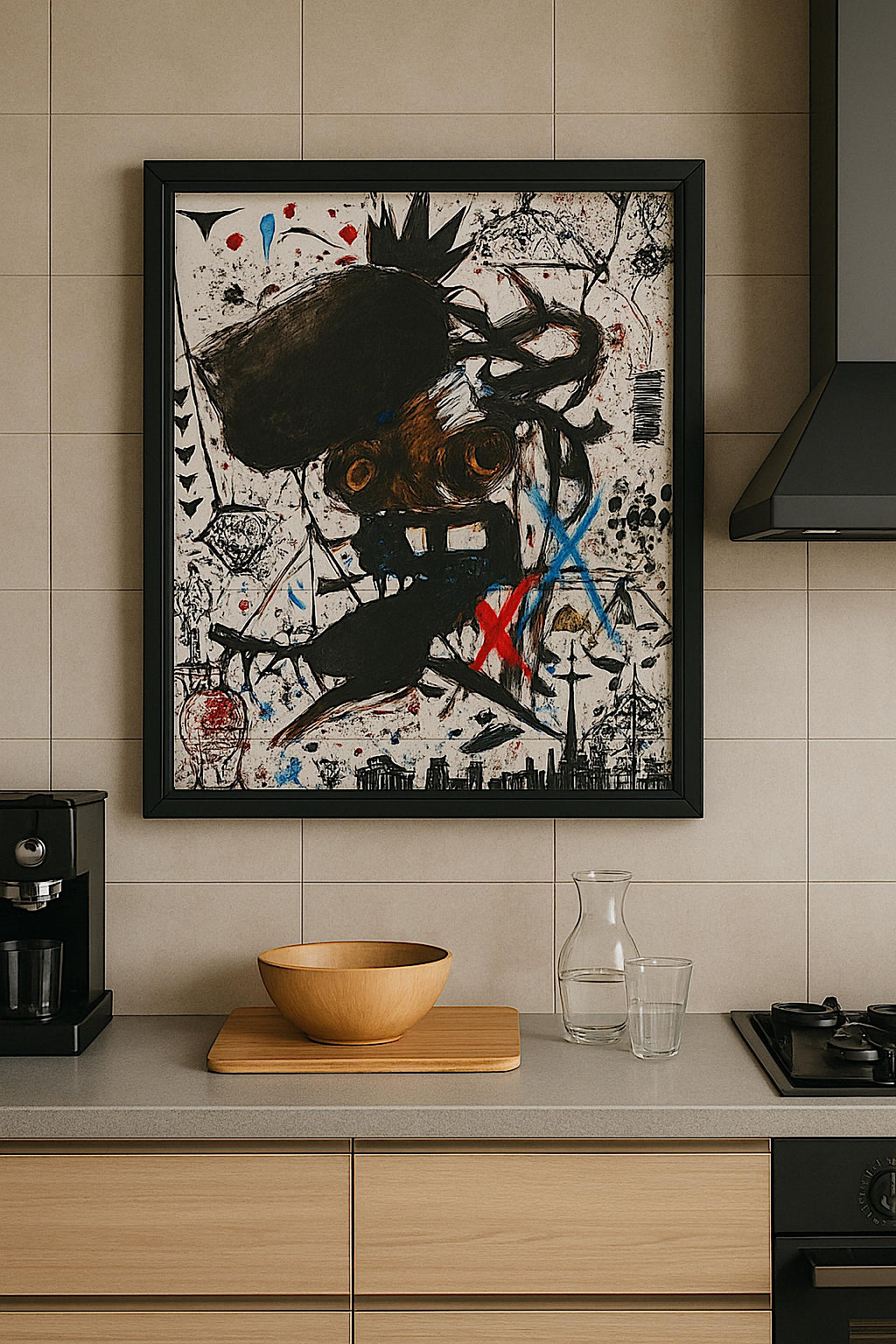 Handmade Acrylic Painting, Abstract Expressionist Art (22x28 inch)