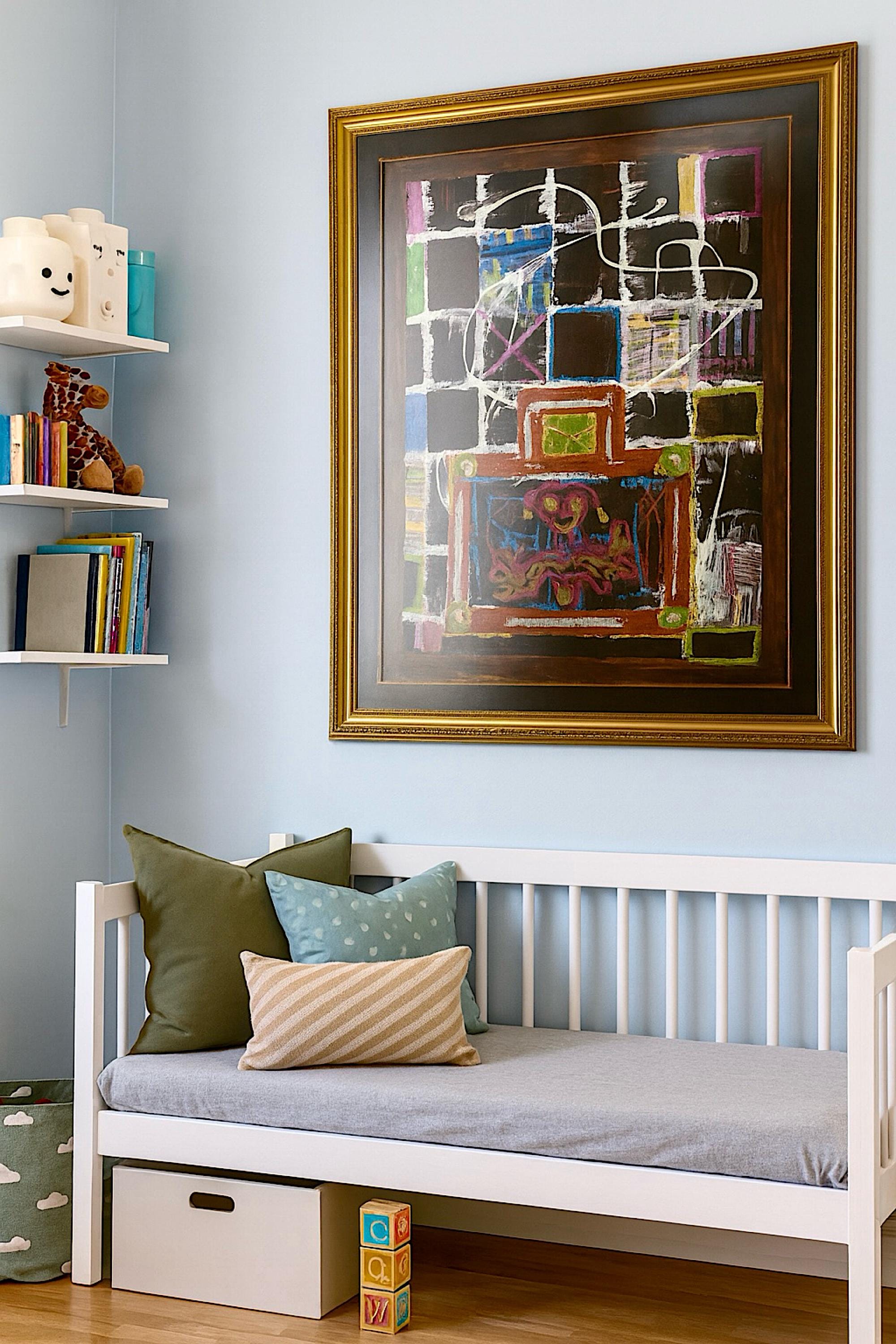 Handmade Abstract Acrylic Painting, Colorful Mixed Media Artwork, Not a Print (22x28 inch)