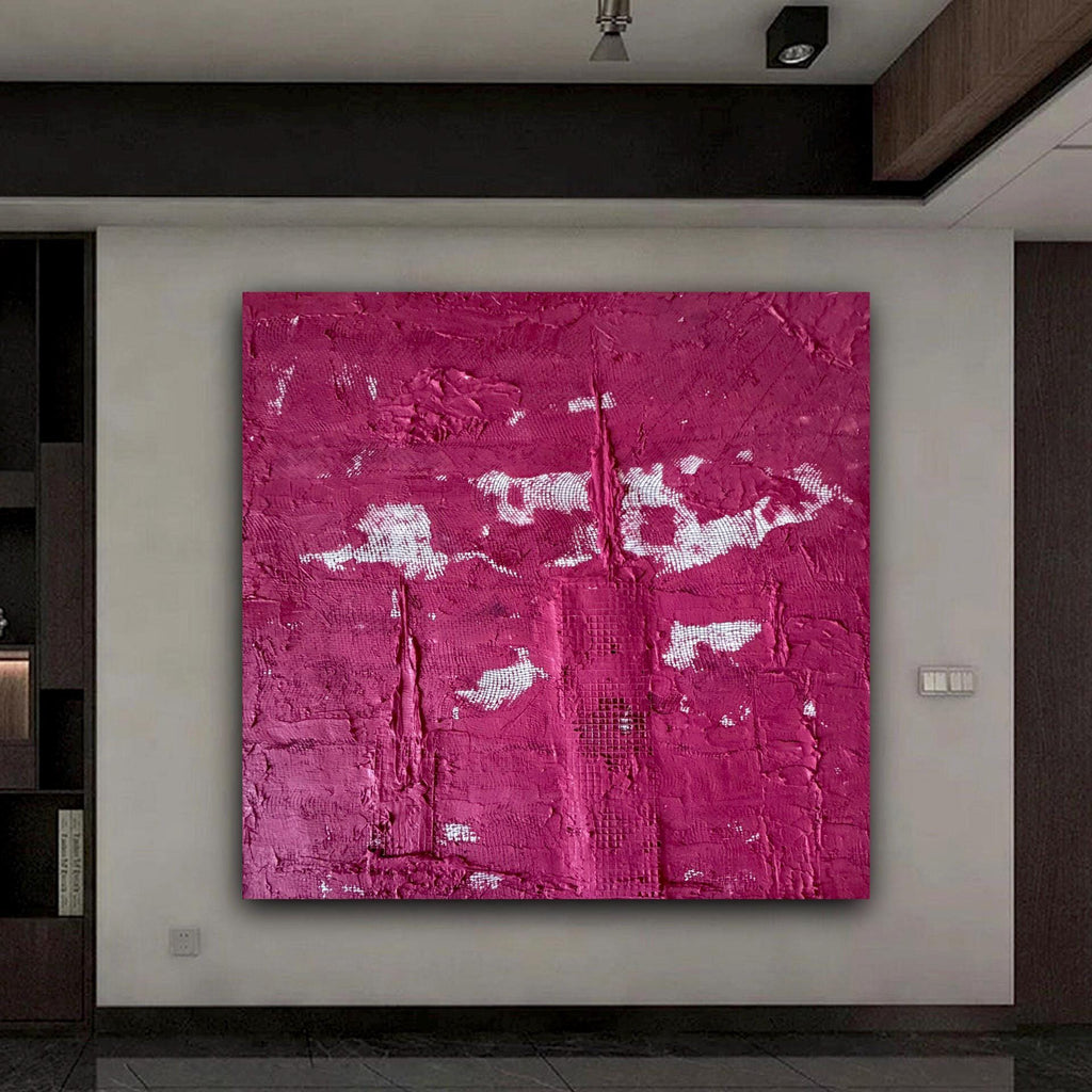 Abstract Mixed Media Texture Art, Handmade Contemporary Wall Art, Modern Minimal Relief Artwork, Unique Art Piece (24x24 inch)