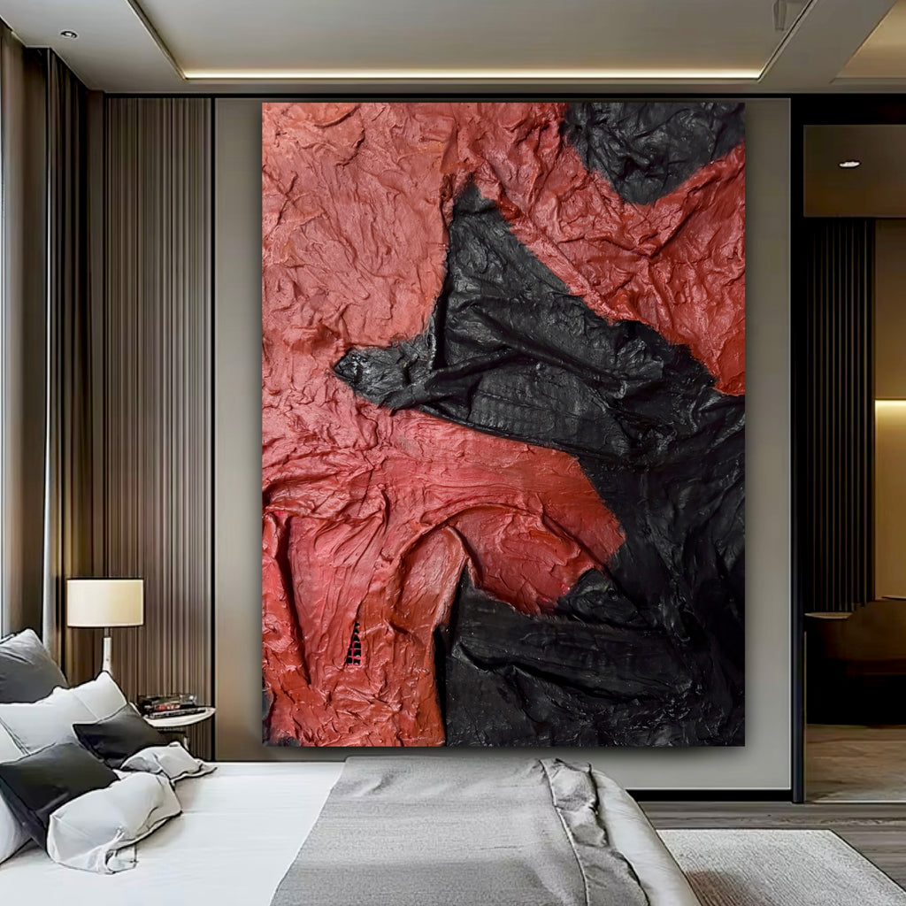 Large Abstract Mixed Media Wall Art, Textured Acrylic Painting on Wire Mesh, Contemporary Statement Artwork, Framed Original Art(36x48 inch)