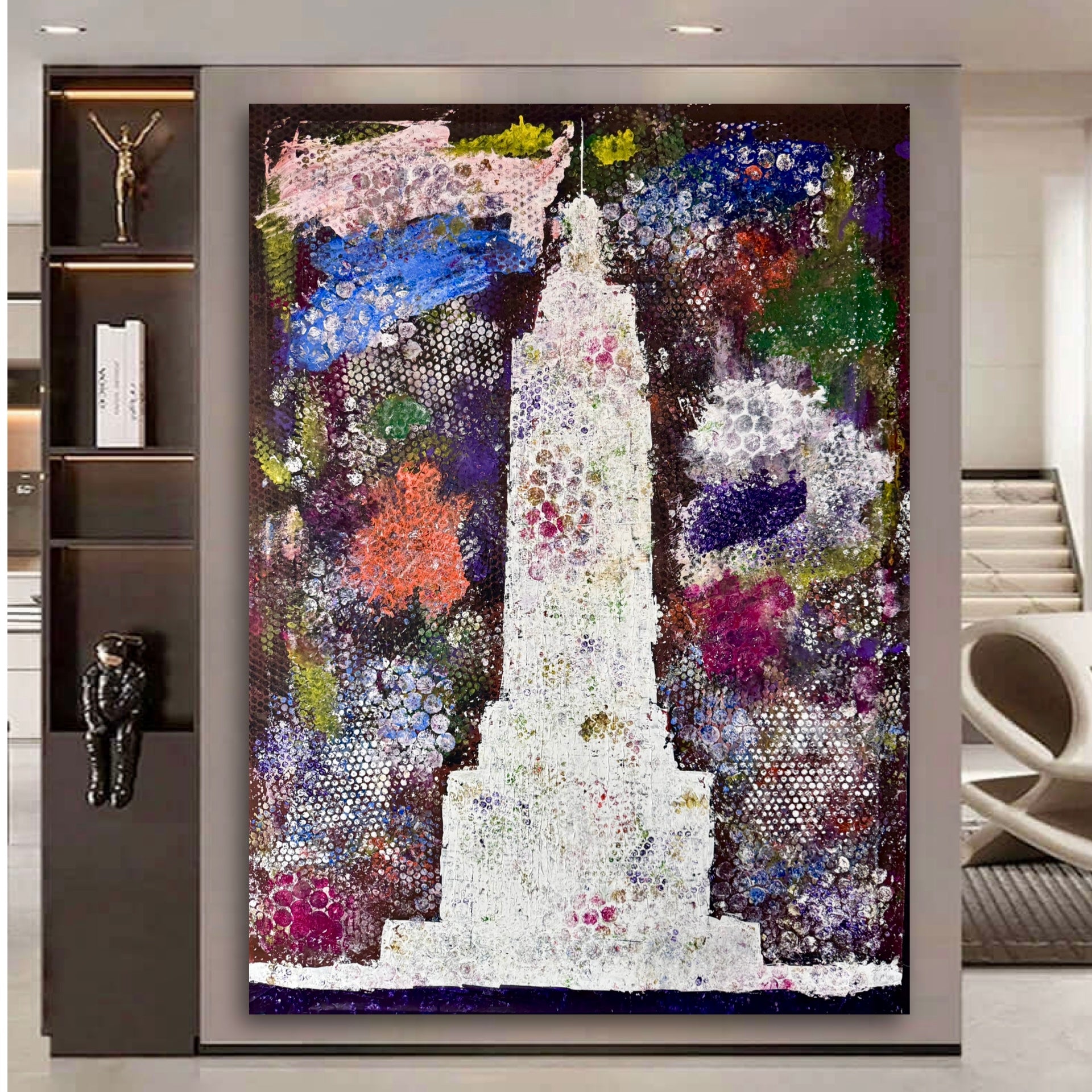 Large Abstract Painting - Textured Acrylic on Canvas Modern -Contemporary Wall Art
