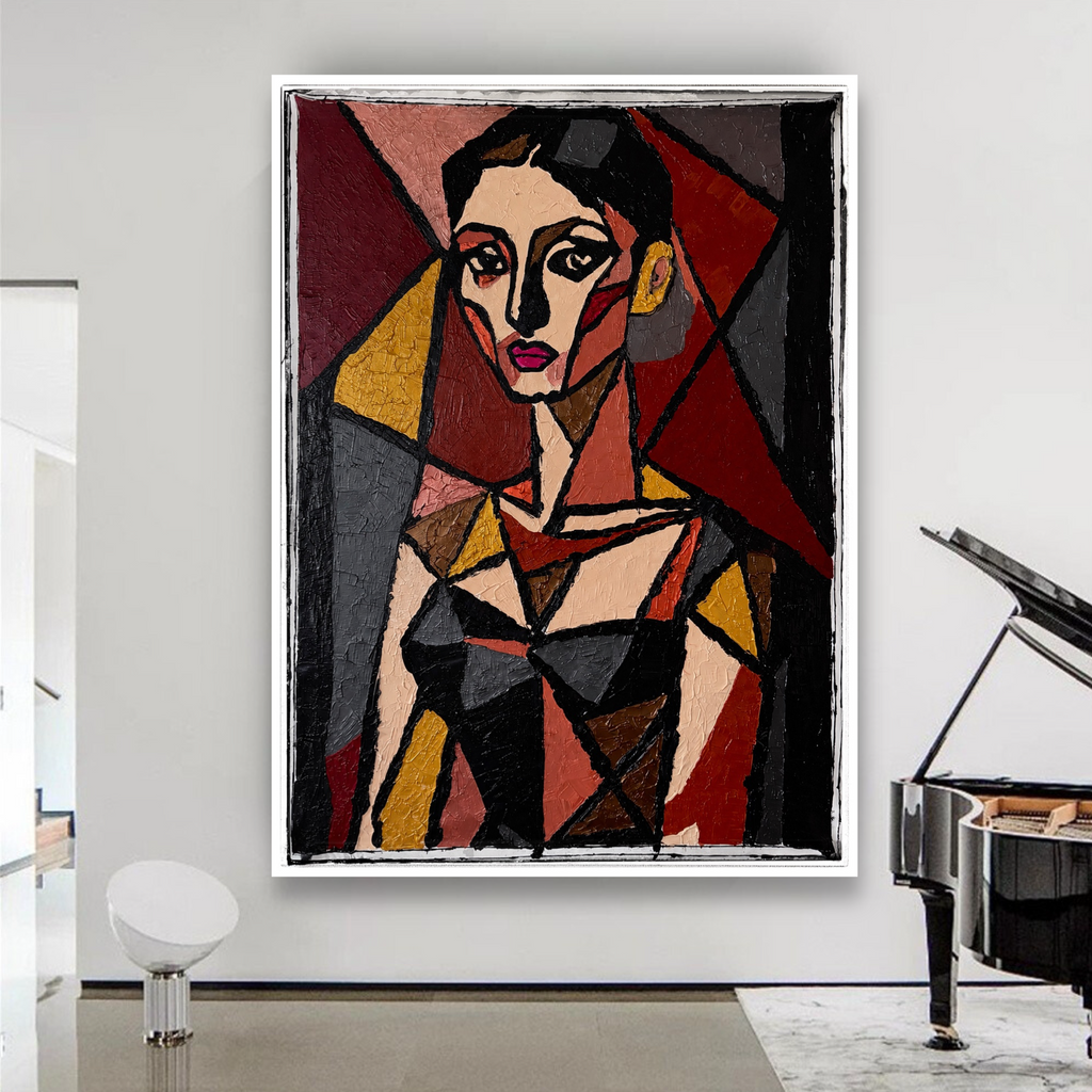 Untitled | Original Neo-Expressionist Abstract Portrait | Hand-Painted Acrylic on Canvas | 26x36 Inch | One-of-a-Kind Artwork