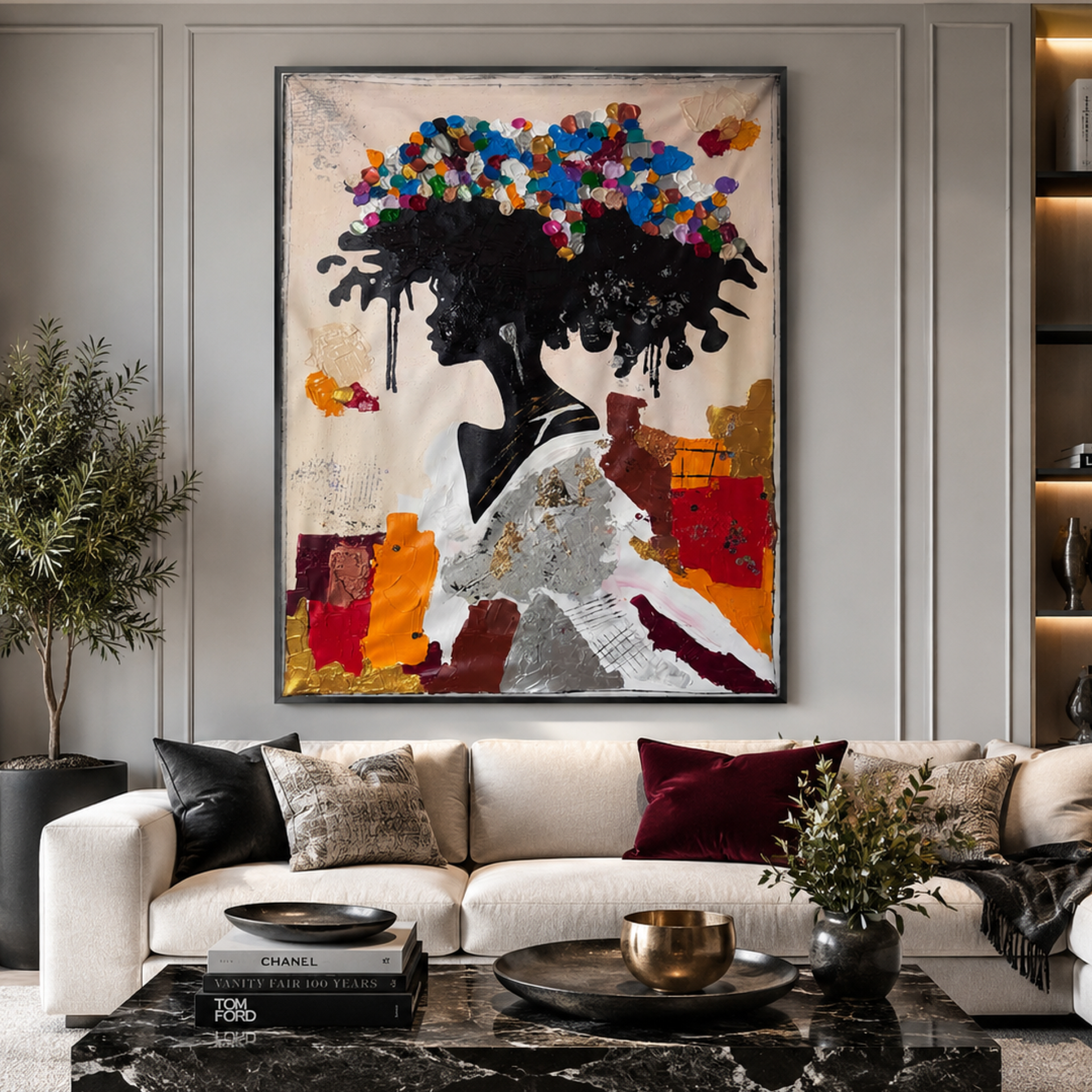 Neo-Expressionist Woman | Original Abstract Acrylic Painting | Hand-Painted Textured Canvas | Palette Knife & Brush Art