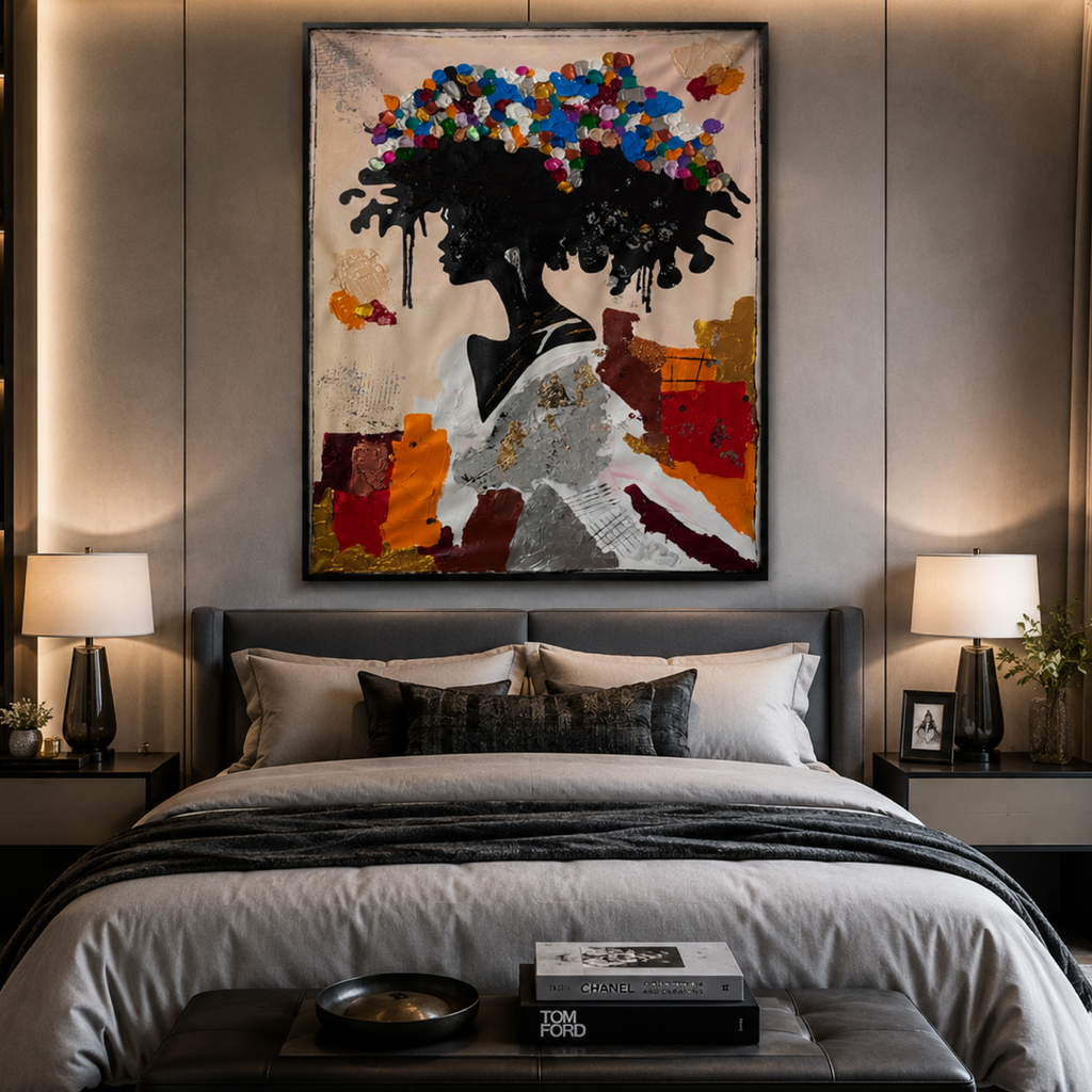 Neo-Expressionist Woman | Original Abstract Acrylic Painting | Hand-Painted Textured Canvas | Palette Knife & Brush Art