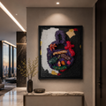 Handmade Luxury Bag Sculpture Art | Textured Mixed Media Acrylic Wood Hardboard (26x36 Inches)