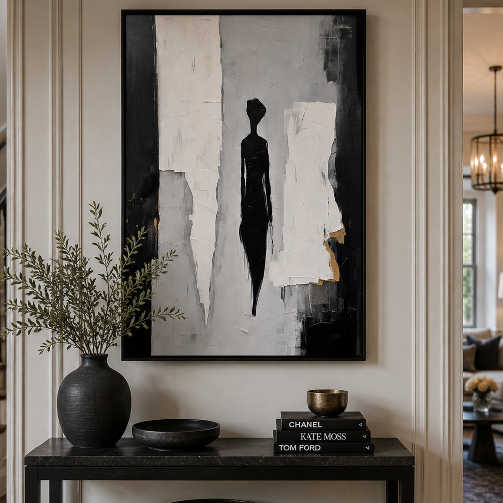 Neo-Expressionist Abstract Figure | Original Acrylic Palette Knife Painting on 26x32 Canvas | Textured Modern Wall Art