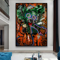 Urban Pulse – Large Neo-Pop Expressionist Abstract Painting | Original Acrylic on Canvas | 33x44 Inches | Palette Knife & Brush