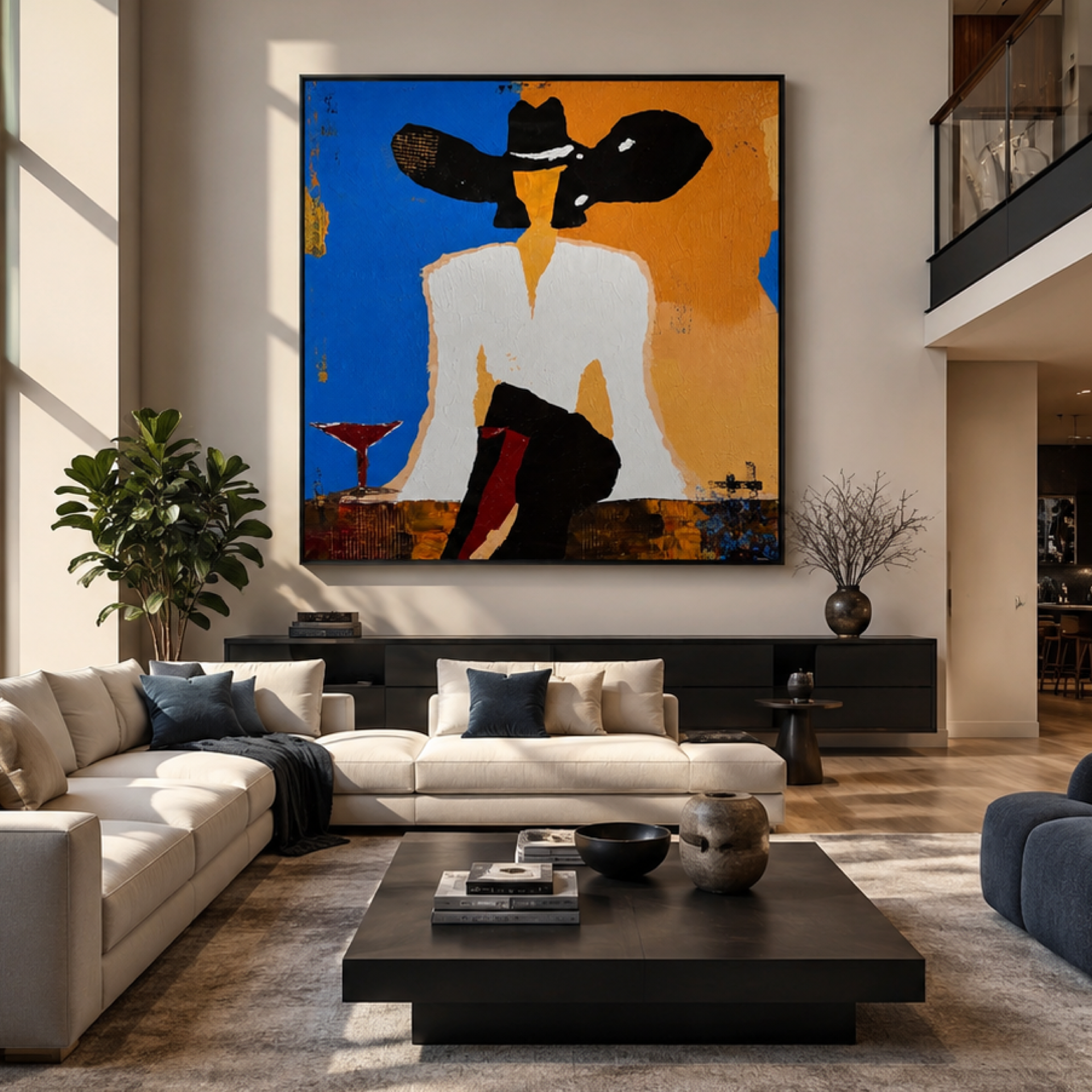 Neo-Expressionist Abstract Painting 38x38 Inch | Handmade Acrylic on Canvas | Palette Knife Artwork | One-of-a-Kind