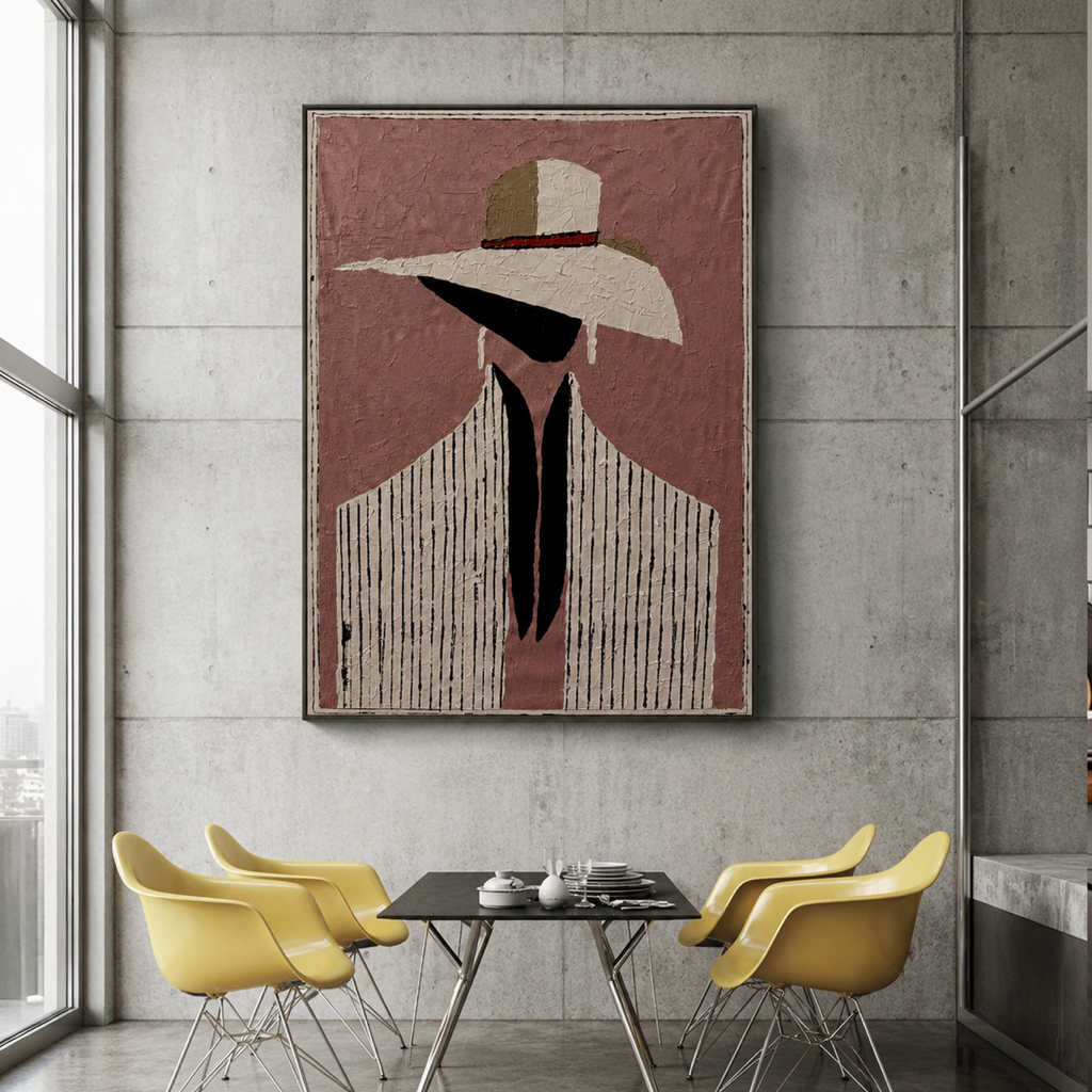 Original Abstract Expressionist Acrylic Woman | 26x36” Palette Knife Painting on Professional Canvas | Handmade Wall Art