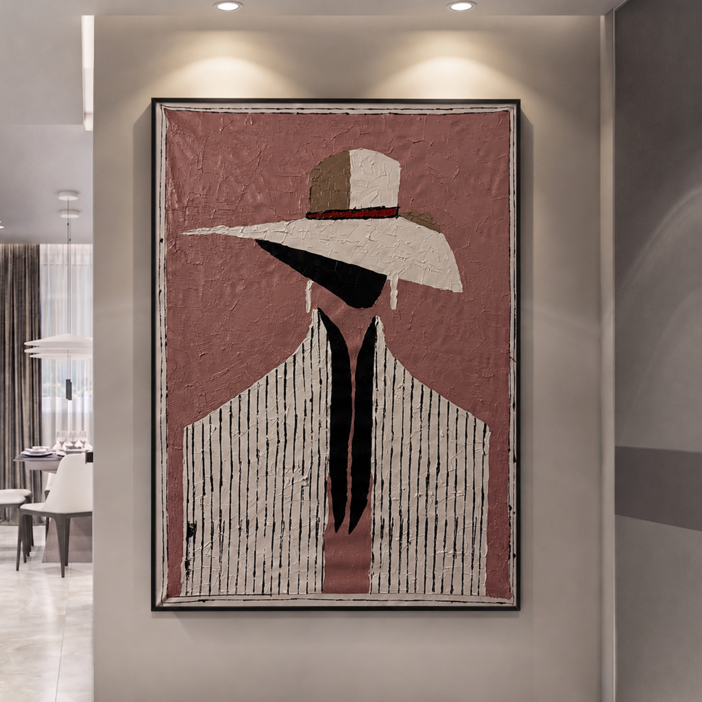 Original Abstract Expressionist Acrylic Woman | 26x36” Palette Knife Painting on Professional Canvas | Handmade Wall Art