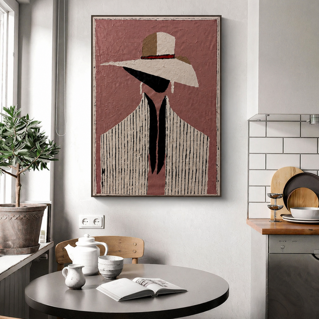 Original Abstract Expressionist Acrylic Woman | 26x36” Palette Knife Painting on Professional Canvas | Handmade Wall Art