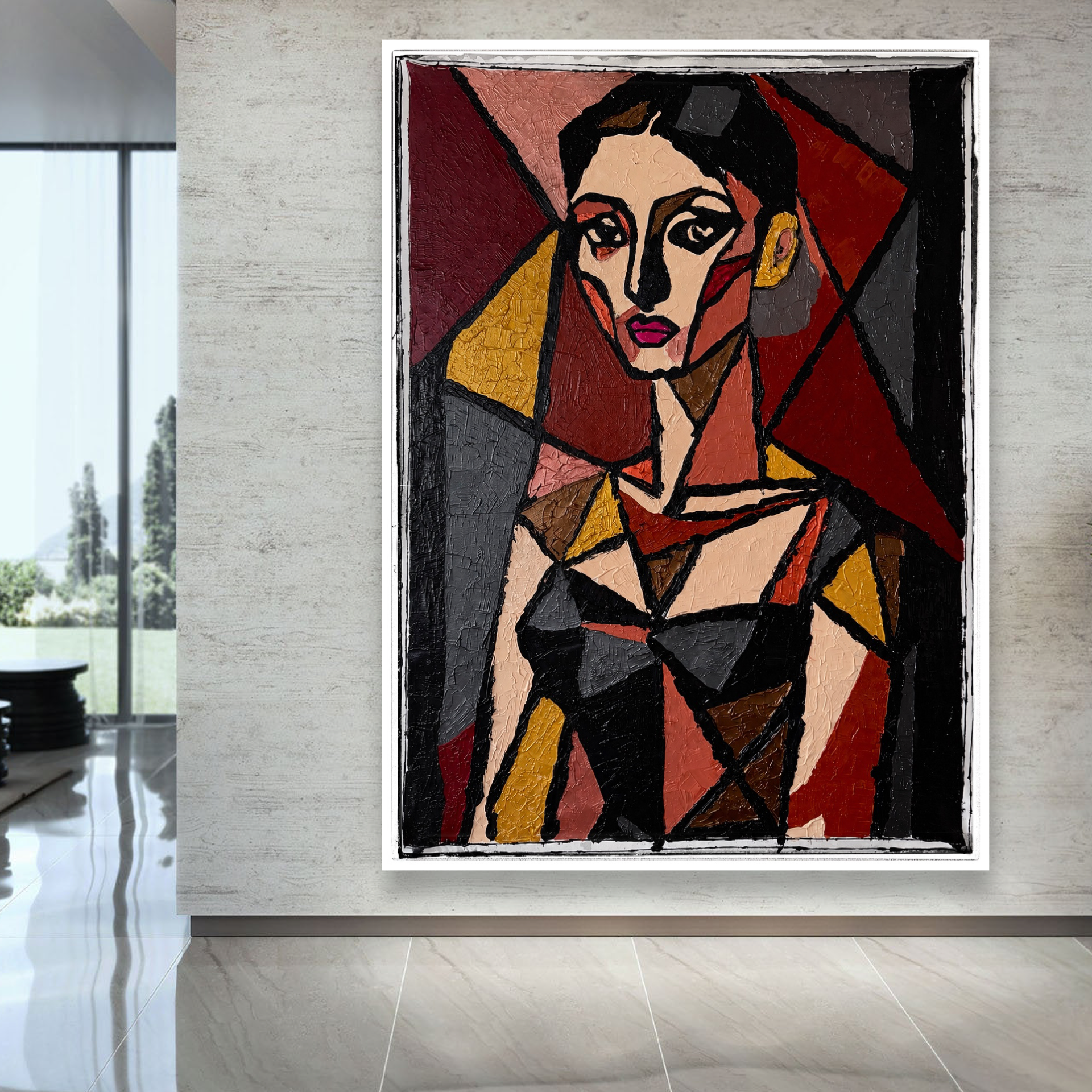 Untitled | Original Neo-Expressionist Abstract Portrait | Hand-Painted Acrylic on Canvas | 26x36 Inch | One-of-a-Kind Artwork