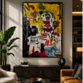 Original Pop Art Abstract Painting 26x36 Canvas | Handmade Acrylic Mixed Media Wall Art | One of a Kind Artwork
