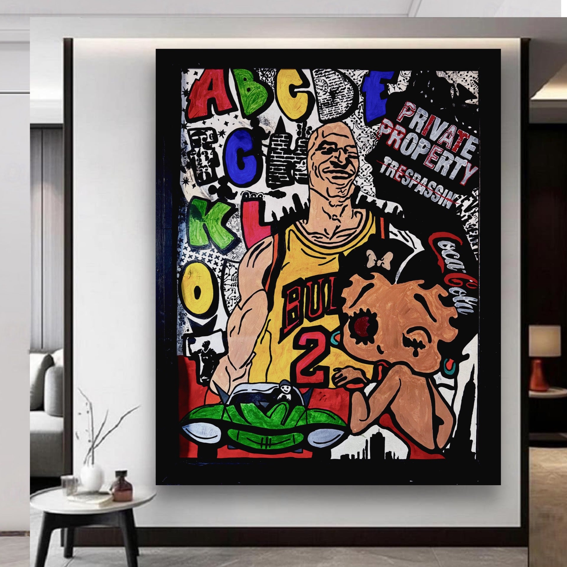 Hand-Painted Kobe Bryant Pop Art on Japanese Kraft Paper