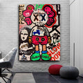 Pop Art Kaws & Mona Lisa Fusion Canvas - Street Love Vibes! NYC