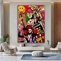Mona Lisa vs Basquiat Boxer - Bold Pop Art Street Expression NY