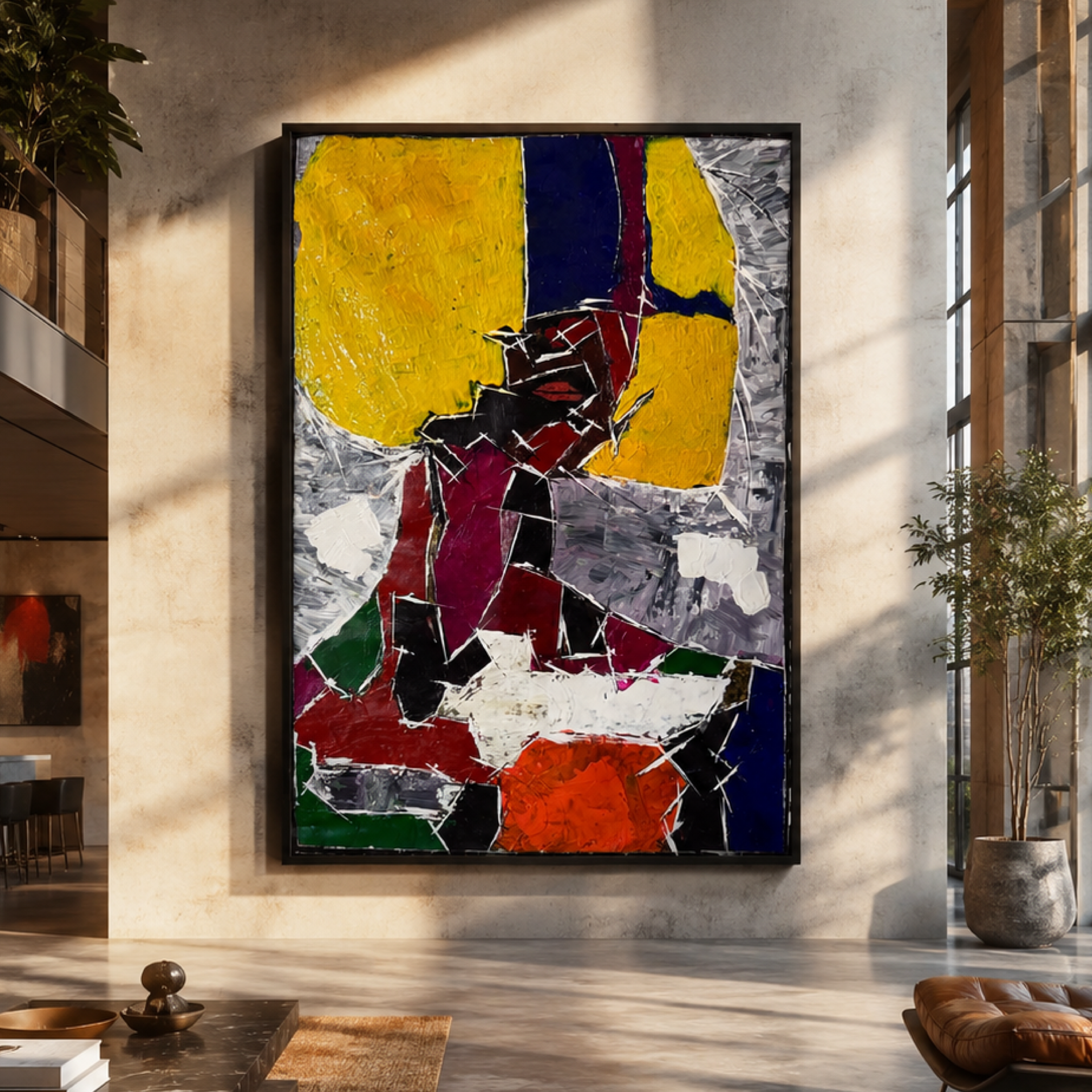 Neo Expressionist Acrylic Painting on Canvas 24x36 | Handmade Abstract Figurative Artwork with Palette Knife