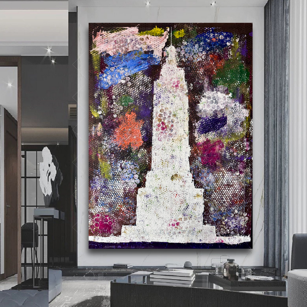 Large Abstract Painting - Textured Acrylic on Canvas Modern -Contemporary Wall Art