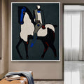 Abstract Expressionist Horse & Rider Painting | Hand-Painted Acrylic on Canvas | Palette Knife & Brush | 25x30 Inches