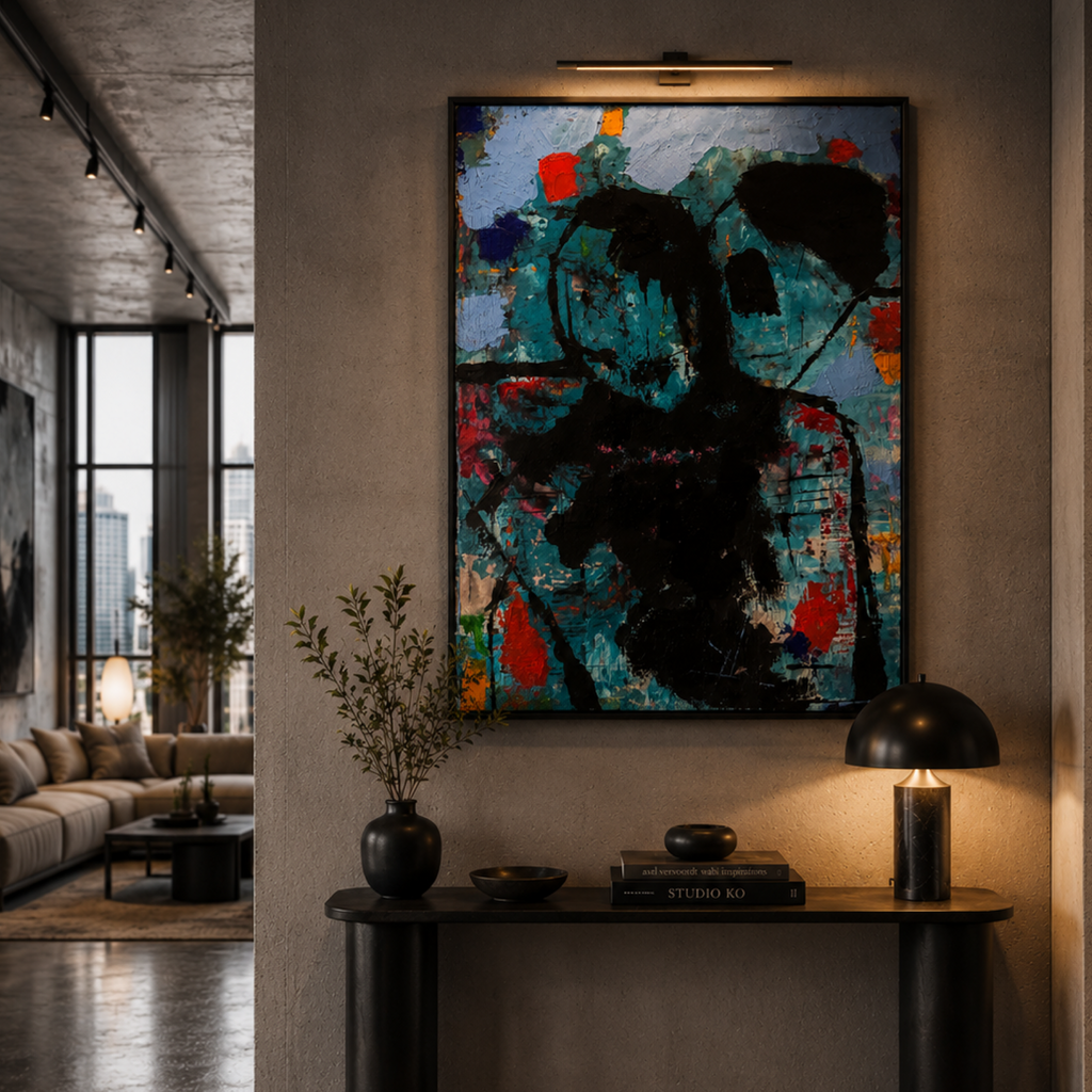 Expressionist Abstract Acrylic Painting on Canvas | Original Handmade Textured Artwork | Brush & Palette Knife Art 20x26 inch