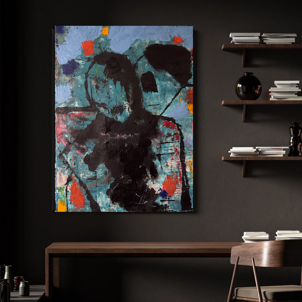 Expressionist Abstract Acrylic Painting on Canvas | Original Handmade Textured Artwork | Brush & Palette Knife Art 20x26 inch