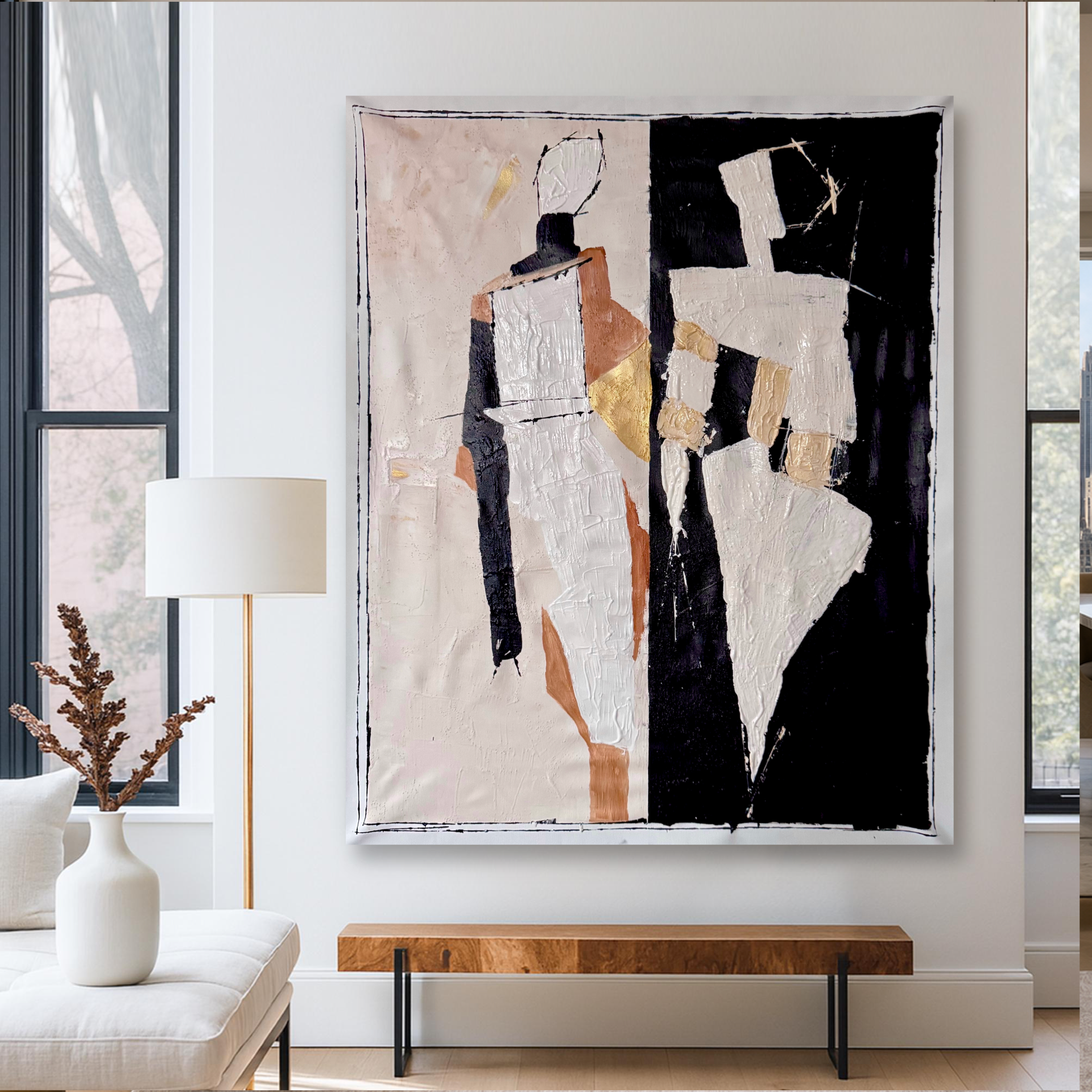 Original Expressionist Abstract Painting on Canvas | Textured Acrylic Artwork | Handmade Modern Contemporary Art